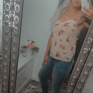 Light pink floral tank